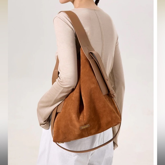 NWOT Songmont Large Leather Drippy Tote Caramel - Picture 1 of 13
